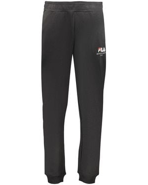 Fila Black Cotton Mens Pants