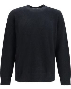Laneus Black Cashmere Sweatshirt - Blue