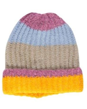 Pieces Yellow Acrylic Hat - Multicolour