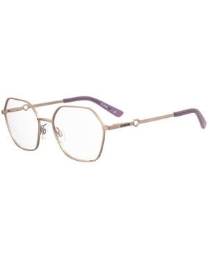 Love Moschino Rose Gold Metal Glasses (frames) - Metallic