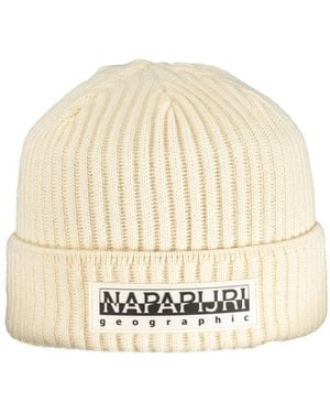 Napapijri Beige Acrylic Men Cap - Natural