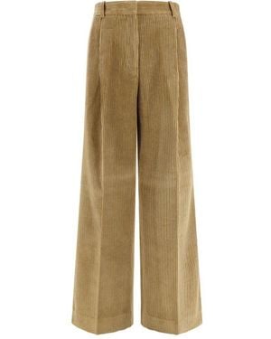 Rohe Beige Cotton Flared Pants - Natural