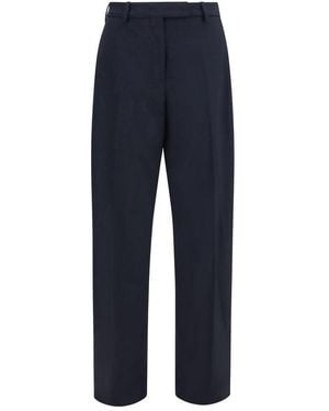 THE LATEST Blue Polyester Dress Trousers