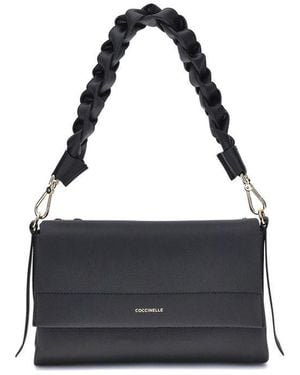 Coccinelle Black Calf Leather Bos Taurus Shoulder Bag