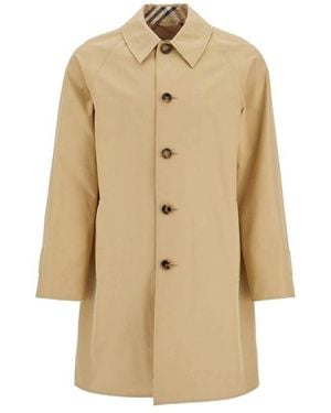 Burberry Reversible Gabardine Car Coat - Natural