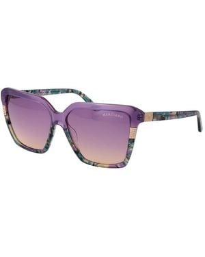 MARCIANO BY GUESS Purple Acetate Sunglasses