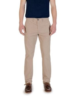 Borghese Beige Cotton Skinny Trousers - Blue