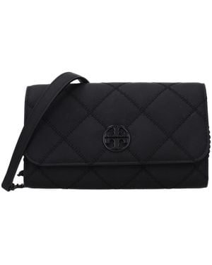 Tory Burch Black Leather Clutch Bag
