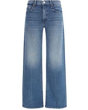 Mother Cotton Flared Jeans - Blue
