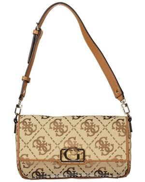 Guess Beige Polyester Handbag - Metallic