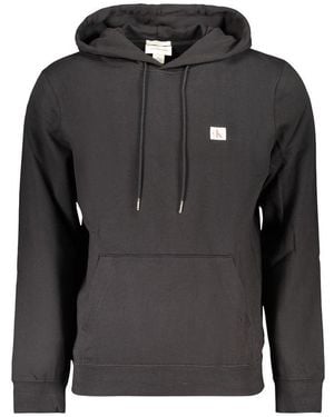 Calvin Klein Black Cotton Men Hoodie - Grey