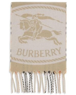 Burberry Knight Stamp Reversible Scarf - Natural