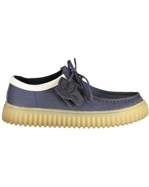 Clarks Blue Fabric Men's Shoe