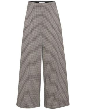 Ichi Beige Polyester Jeans & Pant - Gray