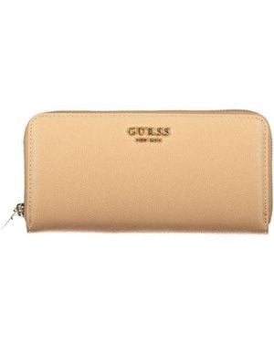 Guess Beige Polyurethane 's Wallet - Natural