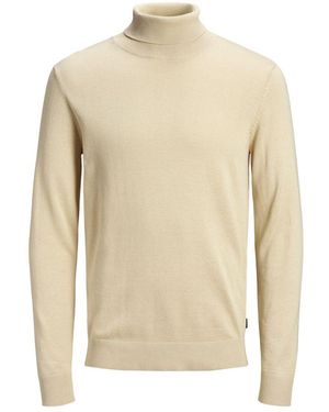 Jack & Jones Beige Cotton Jumper - Natural