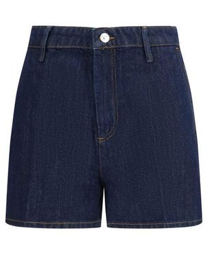 7FOR Blue Cotton Bermuda Shorts