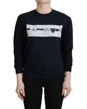 Philippe Model Chic Printed Cotton Sweater - Black