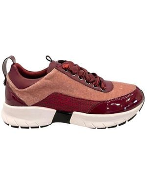 Borbonese Red Fabric Sneakers