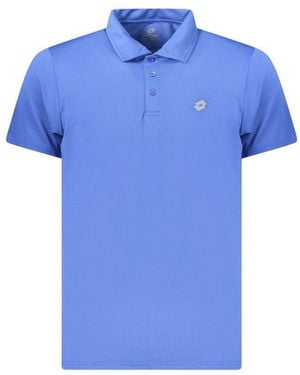 Lotto Leggenda Blue Polyester Men's Polo Shirt