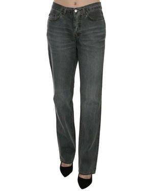 Just Cavalli Chic Mid Waist Straight Leg Jeans - Black