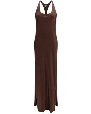 STAUD Brown Acetate Casual Dress