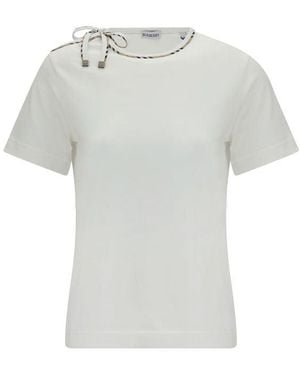 Burberry White Cotton T - Grey