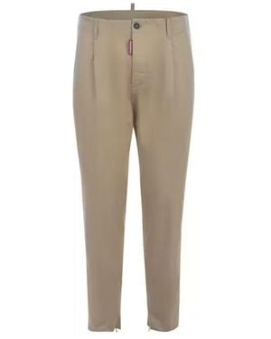 DSquared² Cotton Pants - Natural