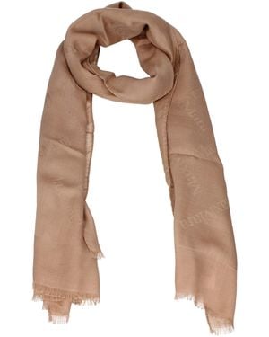 Max Mara Pink Wool Foulard - Natural