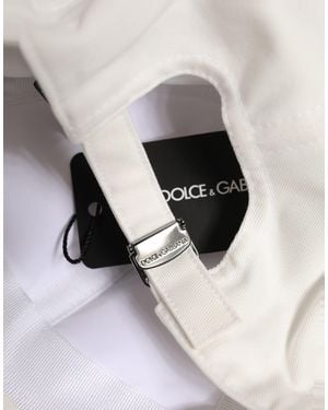 Dolce & Gabbana Cotton Baseball Capello 6 Panels Hat - White
