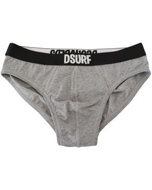 DSquared² Grey Dsurf Logo Cotton Stretchbrief Underwear