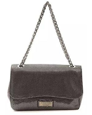 Pompei Donatella Grey Leather Crossbody Bag