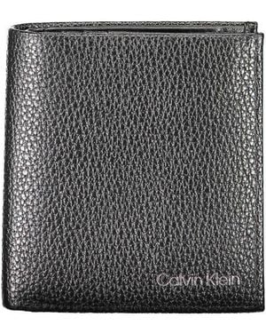 Calvin Klein Black Leather Wallet - Gray