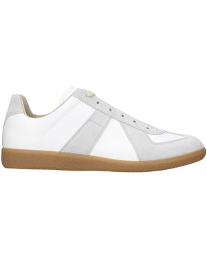 Maison Margiela White Leather Low Top Trainers