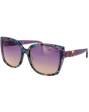 MARCIANO BY GUESS Purple Acetate Sunglasses