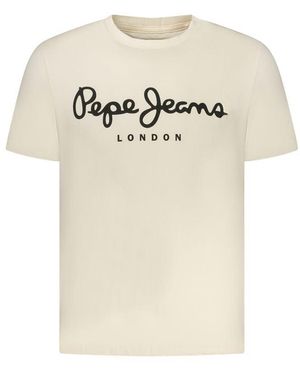 Pepe Jeans Beige Cotton Men's T - Natural