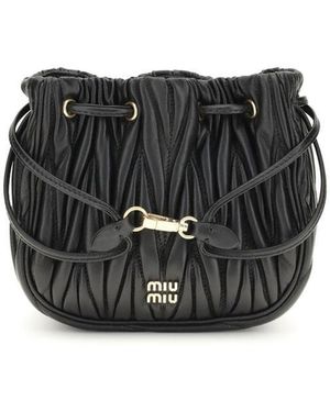 Miu Miu Black Calf Leather Bos Taurus Wallet