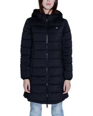 Guess Black Polyester Jackets & Coat - Blue