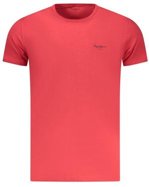 Pepe Jeans Rosso Cotton Men's T - Pink