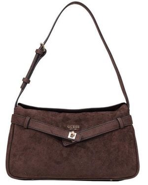 Guess Brown Polyester Handbag