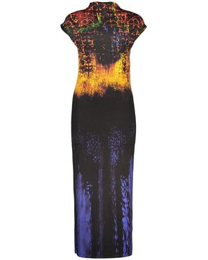 Desigual Black Viscosa Dress - Blue