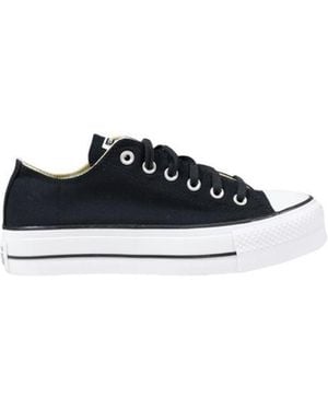 Converse Black Fabric Platform Sneakers - Blue