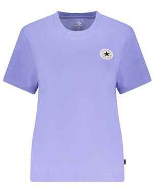 Converse Viola Cotton Blend 's T Shirt - Purple