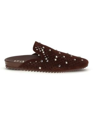 Pedro Garcia Brown Calf Leather Bos Taurus Mules
