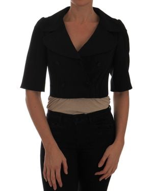 Dolce & Gabbana Short Croped Jacket Blazer - Black