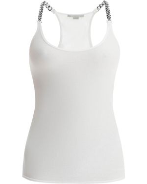 Stella McCartney 'Tank Top With Chains Detail - White