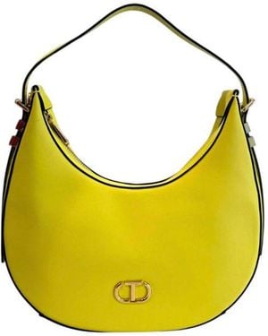 Twinset Yellow Pu Shoulder Bag