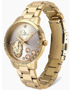 Police Gold Stainless Steel Watch - Metallic