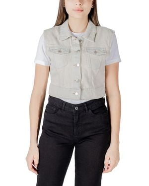 ONLY Cotton Sleveless Jacket - Black