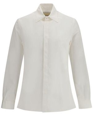 Valentino White Cotton Dress Shirt